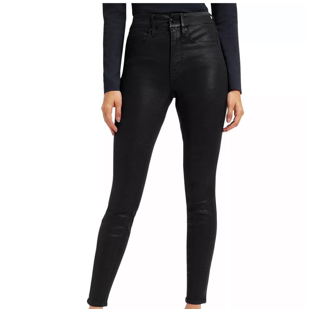 Good American black skinny jeans good legs